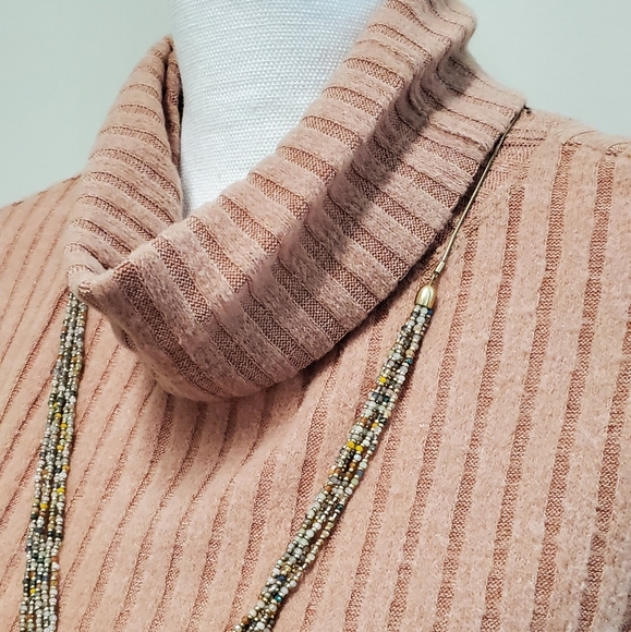 [The Limited] Sweater Rib Knit Turtleneck (Camel) - Picture 5 of 7